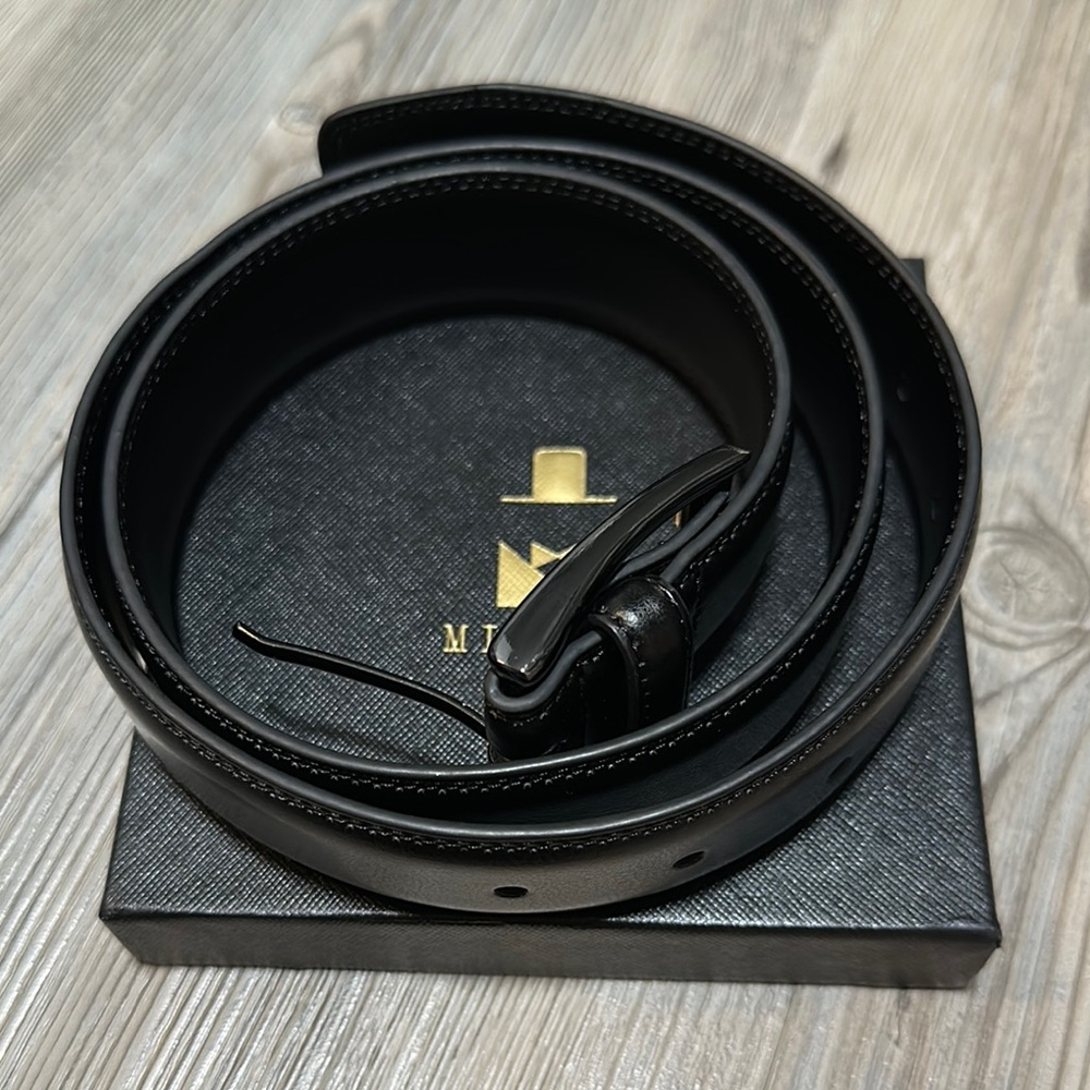 Men's Black Leather Belt by